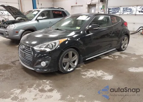 2013 Hyundai Veloster Turbo W/Black из США, поврежденный, VIN KMHTC6AE4DU163987